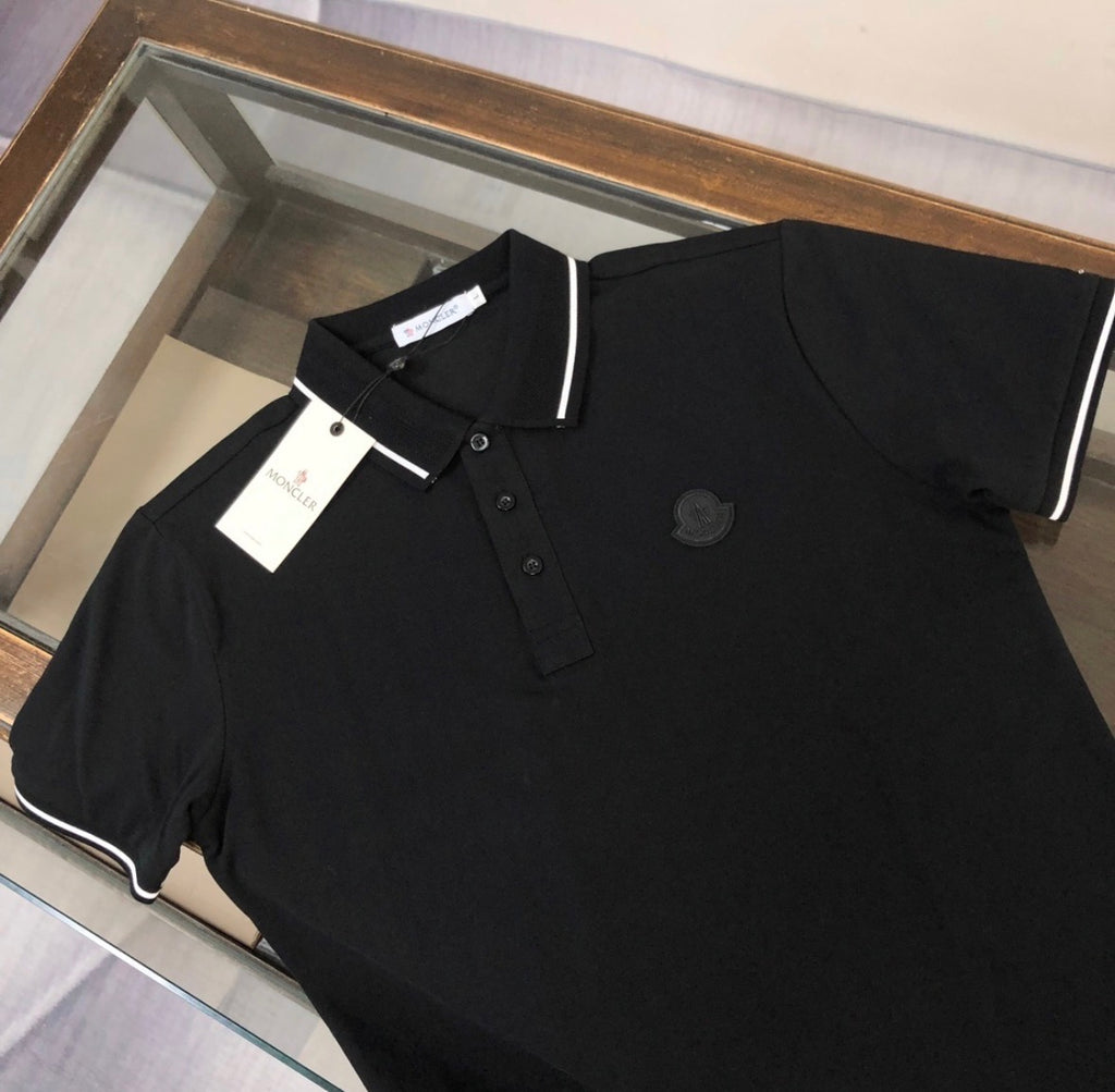 MONCLER MAGLIA POLO BLACK