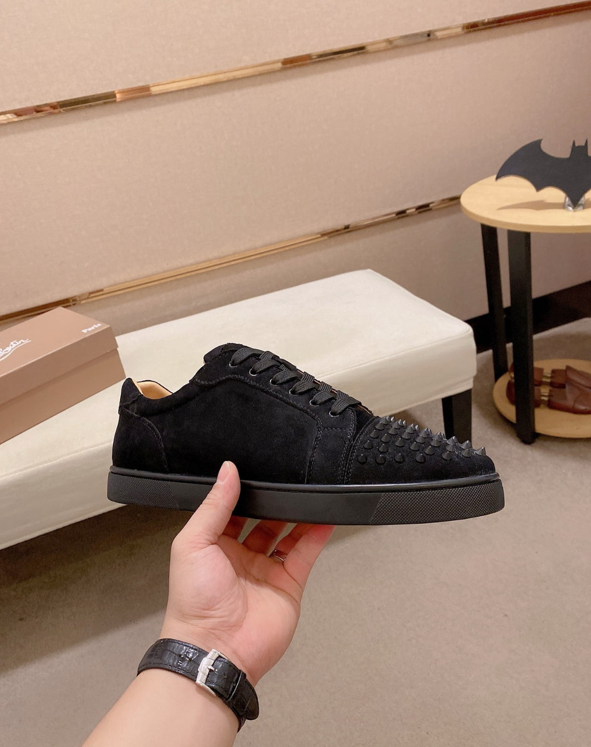 Christian Louboutin Black Sneakers With Spiks