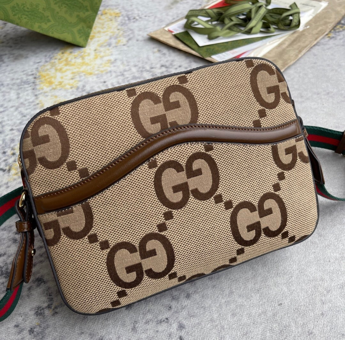 Gucci Jumbo GG Unisex Bag Beige