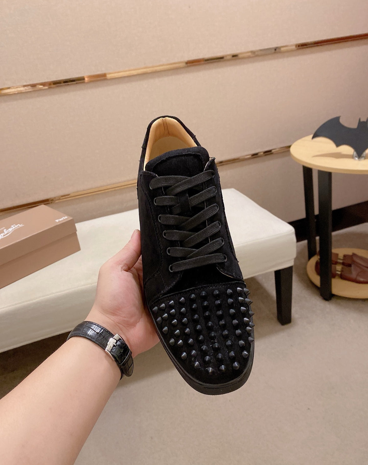 Christian Louboutin Black Sneakers With Spiks