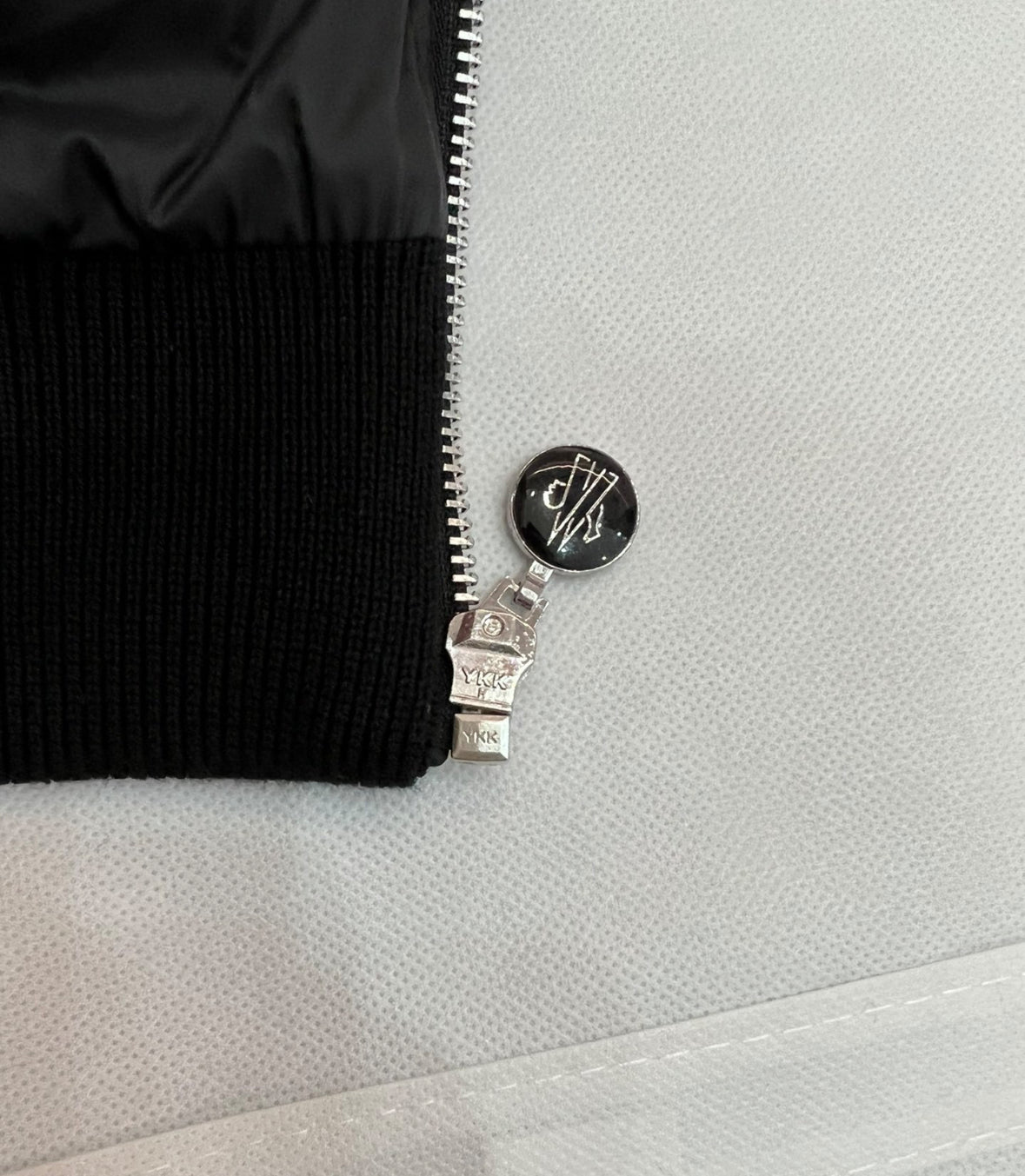 Moncler mens cardigan big m logo black