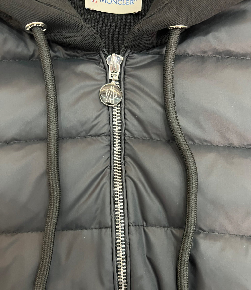 Moncler mens cardigan big m logo black