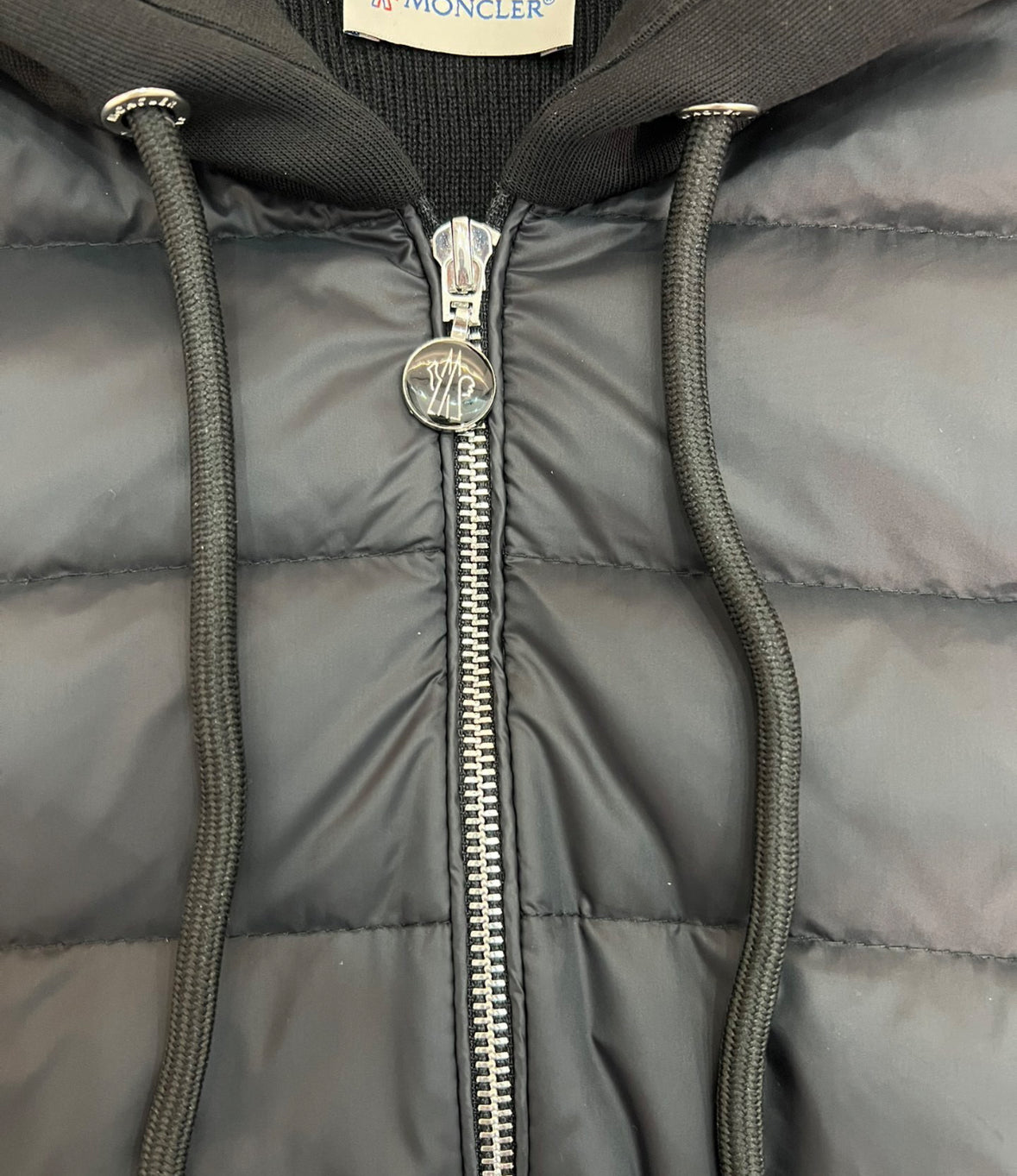 Moncler mens cardigan big m logo black