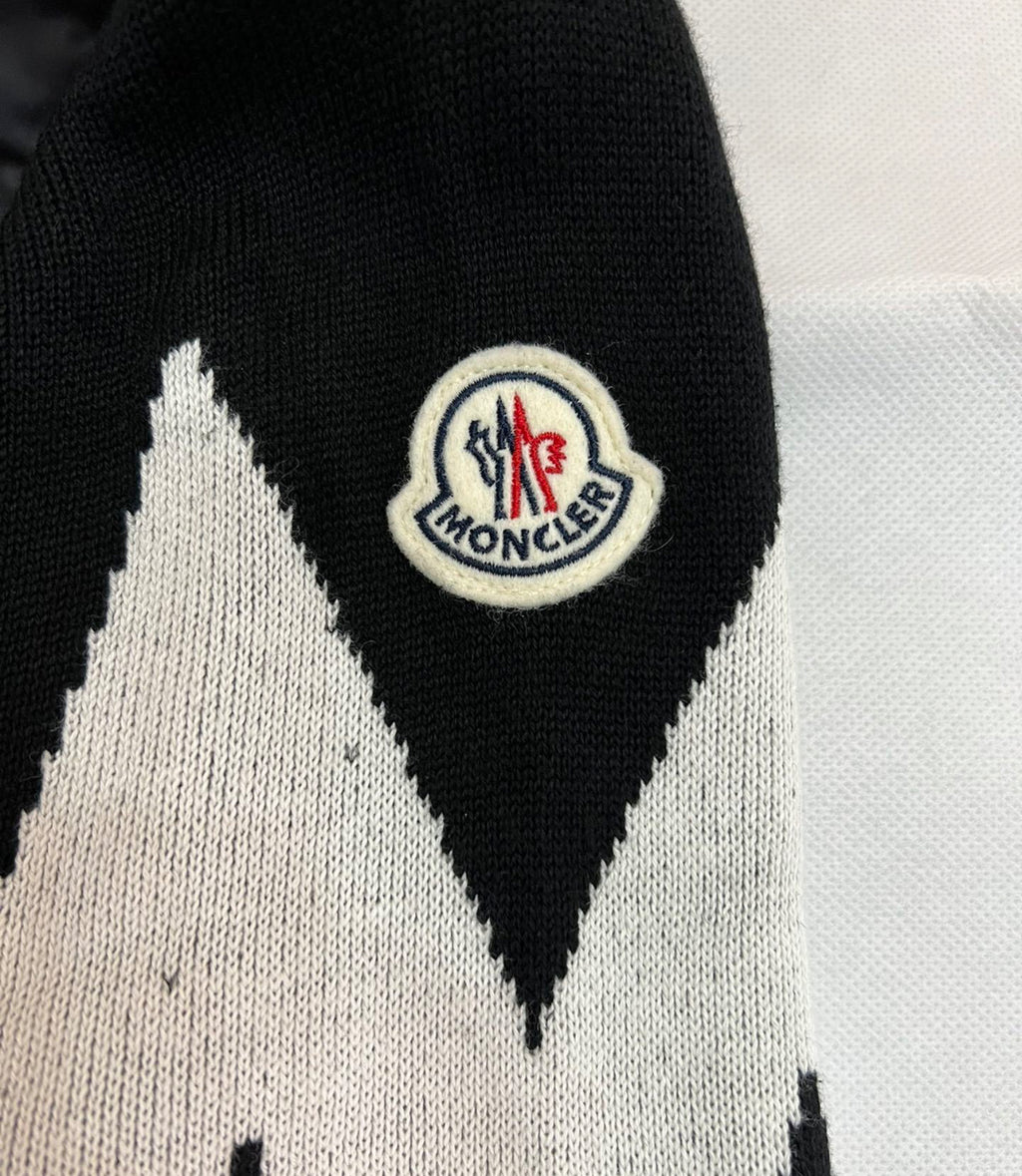 Moncler mens cardigan big m logo black