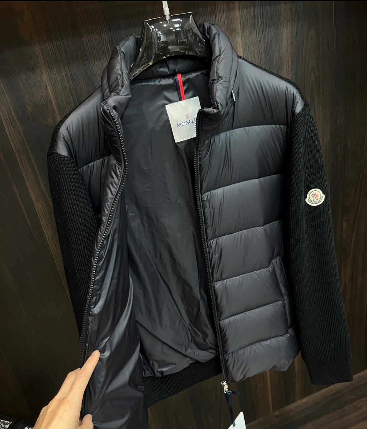 Moncler “Maglione Quilted/Tricot Cardigan Jacket