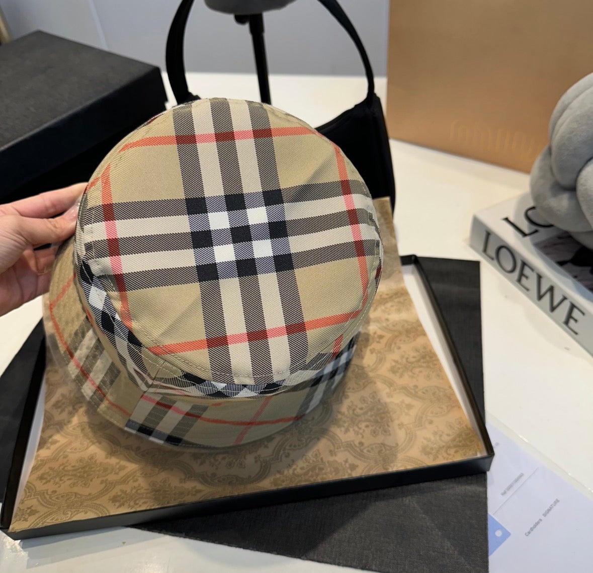 Burberry Beige Unisex Bucket Hat