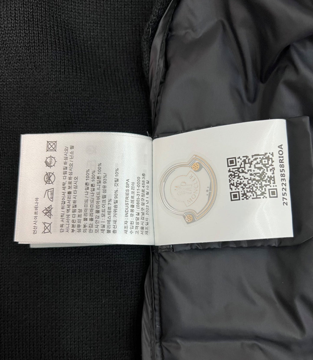 Moncler mens cardigan big m logo black