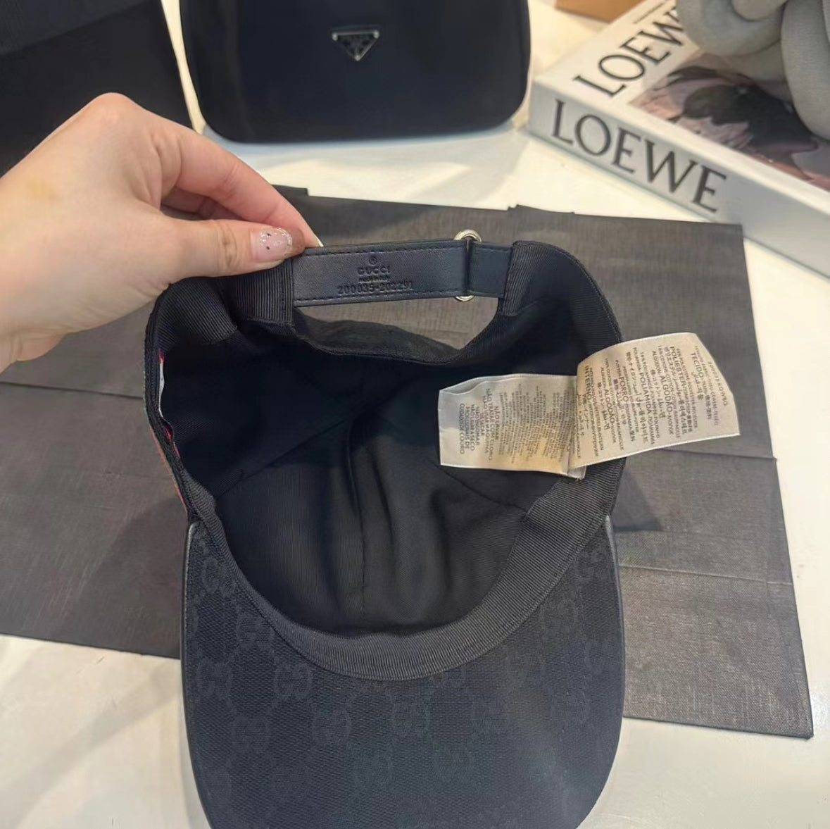 Gucci canvas hat