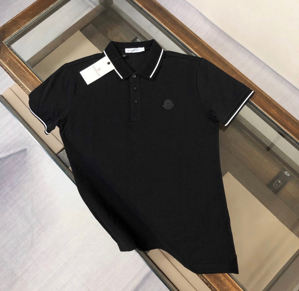 MONCLER MAGLIA POLO BLACK