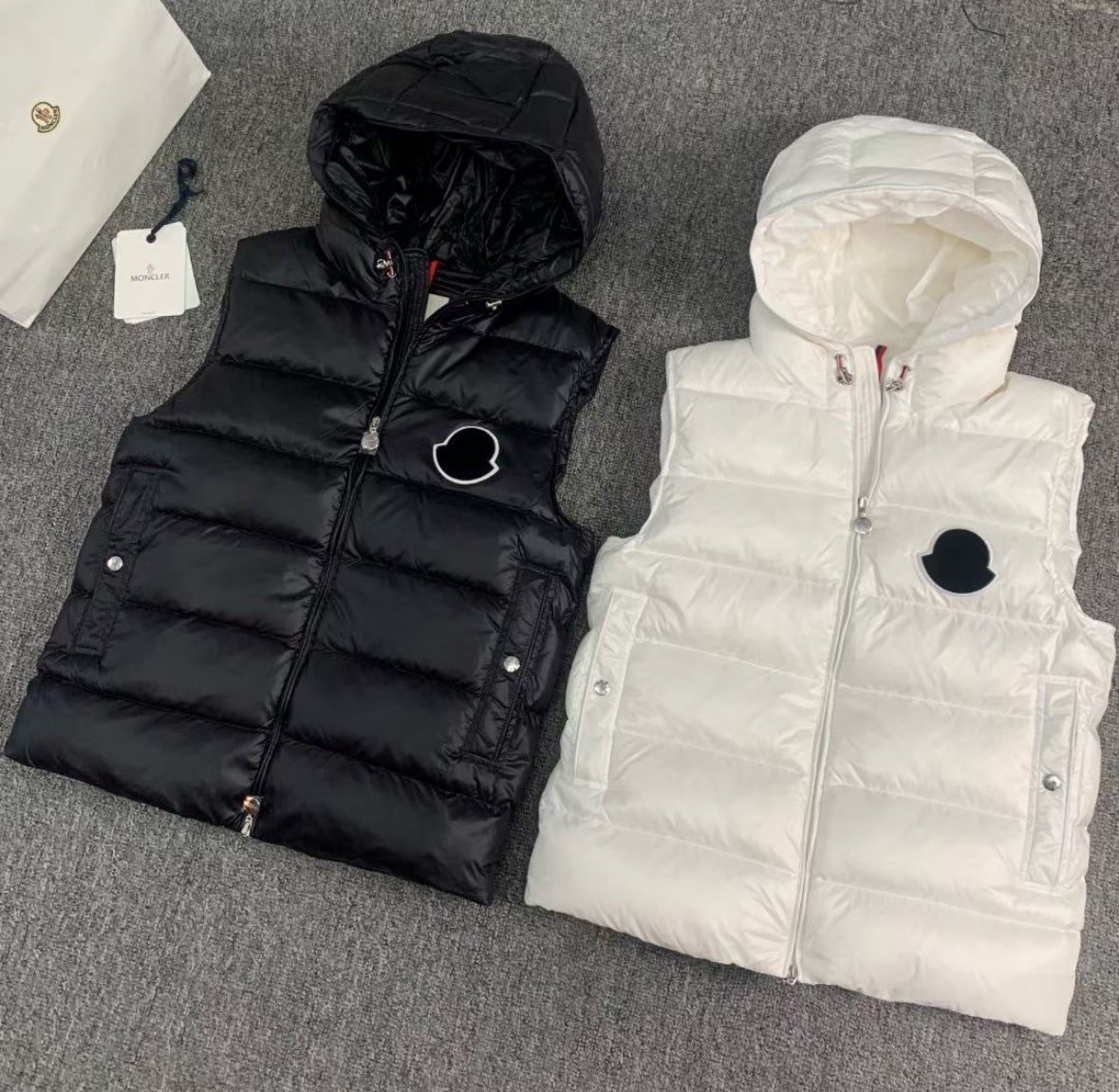 Moncler vanoise hooded down gilet black mens vest