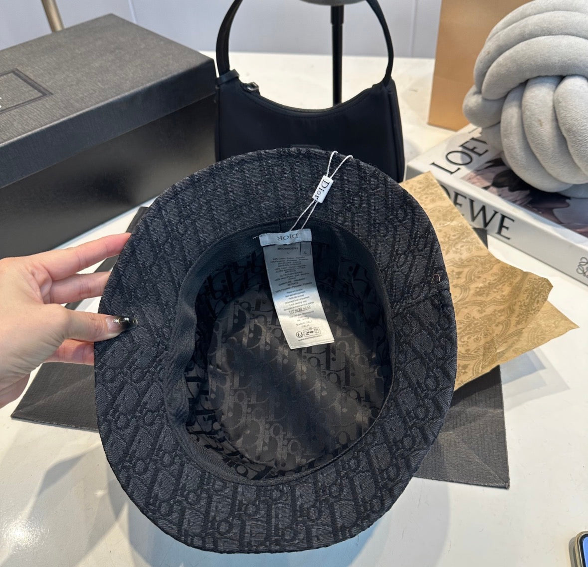 Black Dior Oblique Technical Jacquard