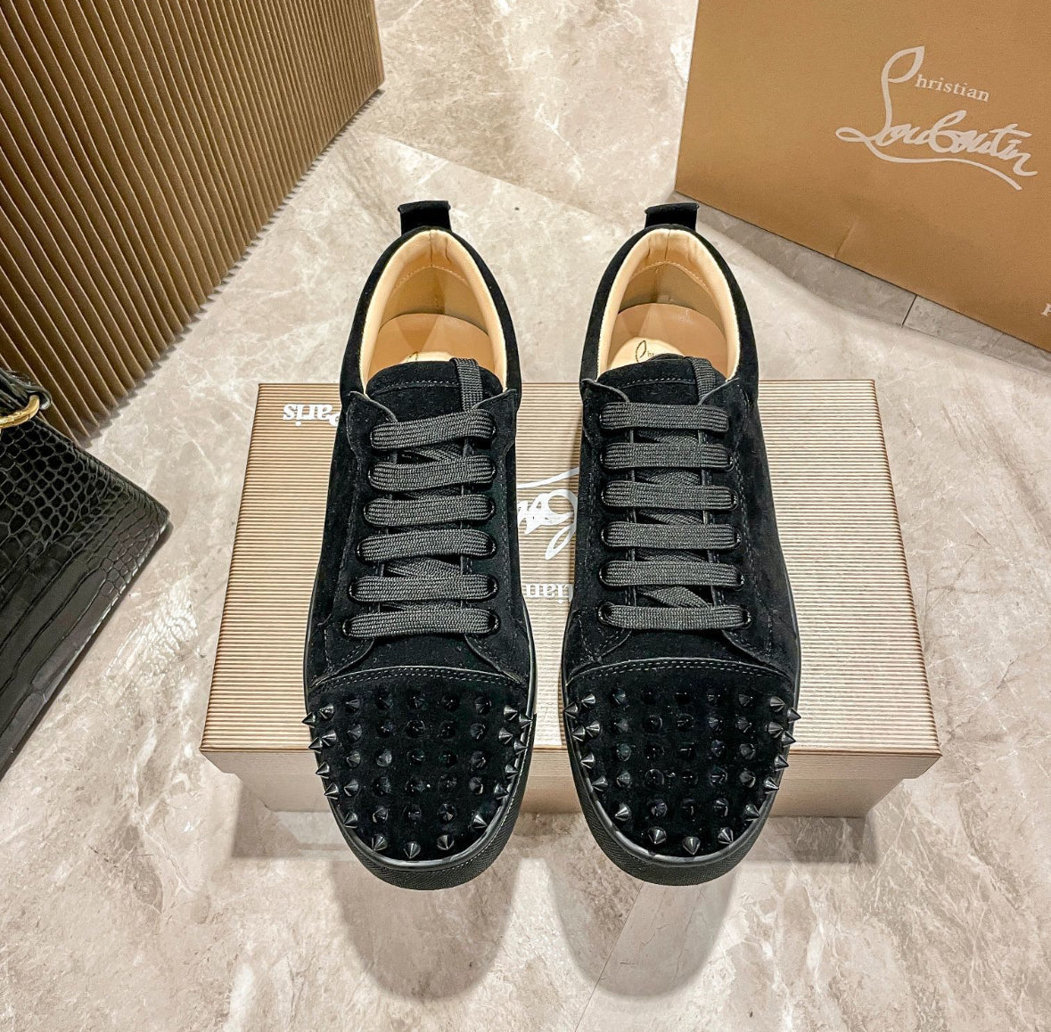 Christian Louboutin Black Sneakers With Spiks