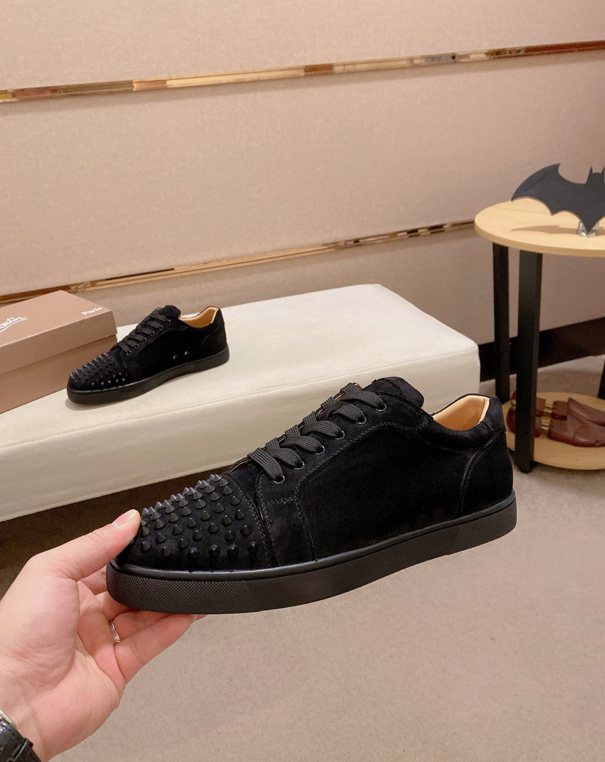 Christian Louboutin Black Sneakers With Spiks